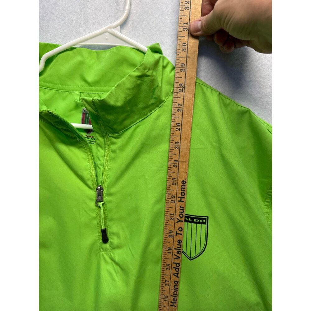 Faldo Mens Vivid Green Golf Windbreaker Half-Zip Lightweight Water-Resistant LG - Picture 9 of 12